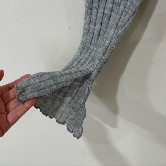 Out From Under Women's Lila Brushed Ribbed Wrap Lounge Gray Top Size Small - Picture 4 of 8